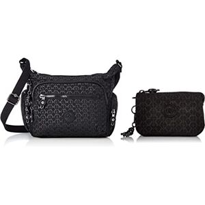 Kipling Gabbie S Sac à bandoulière pour femme Taille unique Noir Signature Emb, One Size + Women's Creativity S Pochettes - Publicité