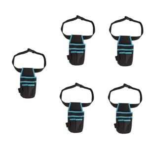 Veemoon 5 Pièces sac de rangement d'électricien à la taille pochette rangement sac rangement craft électrique Boîte à outils sac suspendu ceinture à outils homme sac banane Tissu Oxford - Publicité