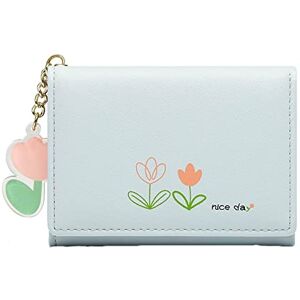 Zylione Petit sac à main tendance pour femme Multi-cartes d'identité Pochette pour femme Coffre-fort et accessoires de maison, bleu clair, Taille unique - Publicité