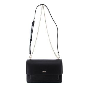 DKNY Bryant Petit Sac à bandoulière à Rabat avec Sangle réglable en Cuir Sutton, Crossbody Femme, Noir/doré, OneSize - Publicité