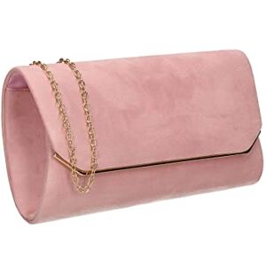 SwankySwans Anny Rabat en Daim, Pochette, Sac à bandoulière Femme, Rose, Taille Unique - Publicité