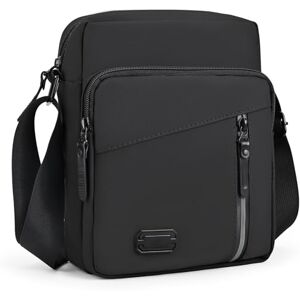 Lanvixo Sacoche Homme Bandouliere Sac Bandoulière Homme Grande Capacité Sac Porté Epaule Plusieurs Poches Besace Homme Sacs Business Shoulder Bag pour Usage Quotidien Business Voyage, Noir - Publicité