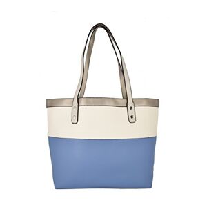 David Jones Grand Sac à Main Epaule Cabas Fourre-Tout Tote Femme Multicolore Sac Cuir PU Shopping Grande Taille avec Pochette 2 pièces Sac Voyage Plage Ville Large Capacité Mode Bleu - Publicité