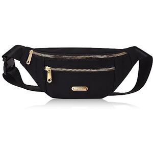 WisePoint Bum Bag, Oxford Fanny Pack avec sangle réglable, élégant sac banane pour femme avec boucle, sac bandoulière pour le sport, le shopping, la randonnée, les voyages courts, Noir - Publicité