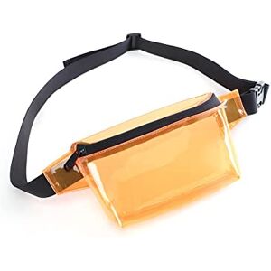 NVNVNMM Sac Banane Fashion Pocket Fanny Pack Pocket Pocket Pocket PVC Transparent Femmes Pocket Fanny Pack(Orange) - Publicité