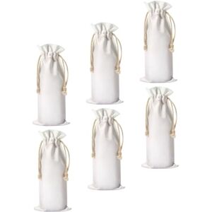 Ciieeo 6 Pièces Sac à Vin Manchons De De Noël Sac Cadeau pour De Vin Vierge Sacs-Cadeaux De Vin Vierges De De Vin Pochette à Vin Sacs Dalcool Blanche La Grâce Sac De Vêtement Chiffon - Publicité