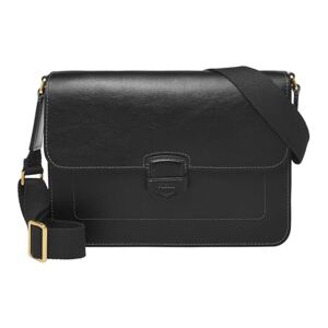 Fossil Sac pour homme Lennox, LiteHide™ Sac messager en cuir noir, l : 35.6 cm, l : 5.1 cm, h : 25.4 cm, - Publicité