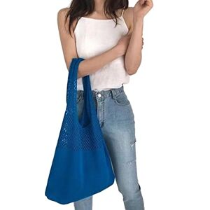 MOGSA Mujeres Sac à Bandoulière en Toile Designer Tricoté Sacs À Main Femme Grande Capacité Totes Pack D'été Sac De Plage Grand Sacs À Main Décontracté Creux Tissé Épaule Sacs - Publicité