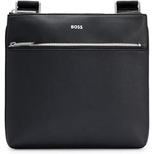 BOSS Hommes Zair S z env large Sac enveloppe en cuir structuré avec logo - Publicité