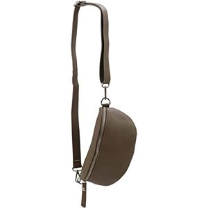 SH Leder ® Ava G292 Sac banane unisexe en cuir véritable Petit sac bandoulière pour festivals, voyages 23 x 12 cm, Taupe foncé., Small - Publicité