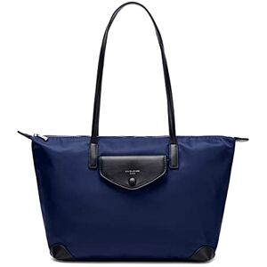 David Jones Sac à Main Cabas Nylon Femme Fourre-Tout Sac Shopping Souple Grande Capacité Shopper Tote Porté Epaule Bandoulière Elégant Travail Ville Voyage Mode Original Tendance Bleu - Publicité