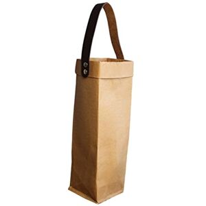 Alipis Sac à Vin en Papier Kraft des Sacs-Cadeaux Sacs en Papier De Vin Sacs Kraft Sacs De Détail Sac Cabas Vin Rouge Sacs à Transporteur De Vin Cuir Lavé Cadeau - Publicité