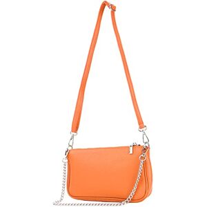 modamoda de T237 Sac bandoulière petit en cuir italien, Orange, s - Publicité