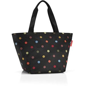 reisenthel shopper M sac de shopping pour vos courses, 1 poche intérieure zippée, fond du sac carré pour plus de stabilité, ouverture avec fermeture zippée, volume 15l, à pois - Publicité