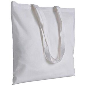 emporio rosa dei venti Shopper coton coton 135 g/m longues anses, poignées longues 17 couleurs, Blanc - Publicité