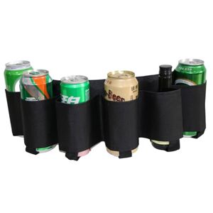 Yooghuge Étui de ceinture de bière pouvant contenir 6 canettes de bière Pochette pour femme et homme Ceinture réglable Sac isotherme pour boissons - Publicité
