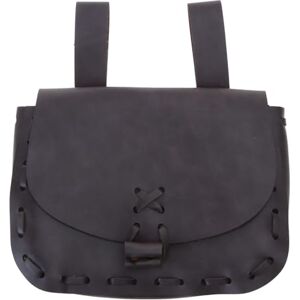 tixoacke Sac banane nordique en relief rétro médiéval en cuir PU sac latéral vintage pochette ceinture sac banane portable sac banane sac banane médiéval cosplay, Couleur : noir. Publicité