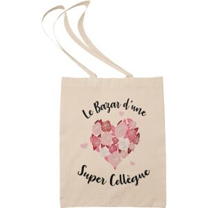 Paroles d'amour Tote Bag Femme Cadeau Collègue Bazar d'une Super Collègue Sac Tissu Sac en Toile Femme Canvas Sac Tote Bag sac de course sac cabas - Publicité