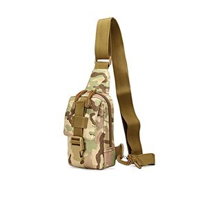 WOKAS Sac à dos tactique militaire d'extérieur Mini sac à bandoulière pour hommes, sac banane d'escalade en plein air, sac de téléphone portable, pochette petit sac (couleur : vert) - Publicité