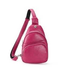 M.lemo925 Sac à bandoulière pour femme Sac besace tissé décontracté en cuir Sac à main tendance, bordeaux, Taille unique - Publicité