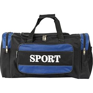 Ciabalù Sac de sport homme femme moyen en tissu sac à main poches et bandoulière, bleu - Publicité