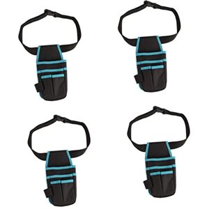 UKCOCO 4 Pièces sac de rangement d'électricien à la taille sacoche outils sac à outils clave ceinture porte outil Polyvalent sac banane étui en cuir ceinture à outils homme Boîte à outils - Publicité