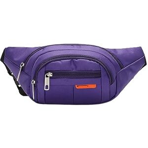 Zylione Sac banane de course pour homme et femme pour téléphone portable hors de la maison Sac à bandoulière décontracté imprimé près du corps avec porte-bouteille d'eau, violet, Taille unique - Publicité