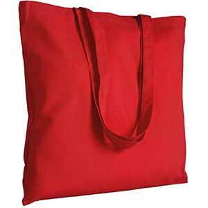 Artexia Sac cabas en coton 38 x 42 cm, poignées longues, haute qualité, rouge - Publicité