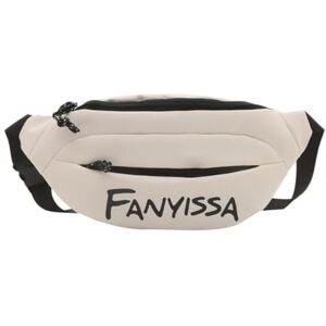 Pnuokn Sacs pour femme, sac banane tendance avec ceinture réglable en nylon, sac à bandoulière pour un rangement facile, blanc - Publicité