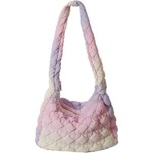 AUXDIQ Bolso Acolchado Para Mujer Bolso Crossbody Con Cremallera Nylon Hobos Bandolera - Publicité