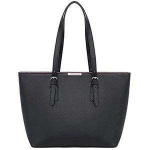 David Jones Sac à Main Shopping Femme Grand Format Lycée Fille Cabas Fourre-Tout Porté Epaule Cuir PU Anse Longue Shopper Grande Capacité A4 Etudiante Travail Noir - Publicité