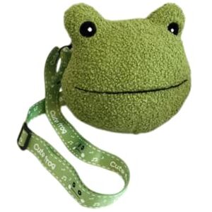 LAARNT 20cm Cartoon Sac à BandoulièRe Grenouille En Peluche, Sac à Main Grenouille Animal En Peluche, Sangle RéGlable Sac De Course Cadeau Enfant Anniversaire - Publicité