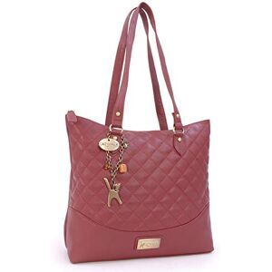 Tigi Collection Handbags Cuir Matelassé Sac Porté Main/Sac à Main/Sac porté épaule/Cabas/Tote Femme SOFIA Rouge - Publicité