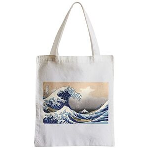 Fabulous Grand Sac Shopping Plage Etudiant Hokusai Kanagawa Waves View Mount Fuji - Publicité