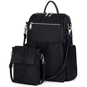 Sac porté Dos Femme UTO Petit Sac à Bandoulière Amovible en Bien Organisation Tissu Oxford Nylon Cartable Haute qualité Noir - Publicité