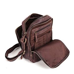 BAIGIO Sac à Bandoulière pour Homme en Cuir véritable, Petit Sacoche Bandoulière, Sac Croisé Vintage, Sacoche Cuir Homme pour Travail, Voyage, Vie Quotidienne - Publicité