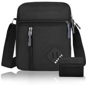 Uirheurd Sacoche Homme Bandouliere Sacoche Femme Bandoulière Sacoche Bandoulière Homme Petite Sacoche Homme Pochette Homme Bandoulière Sac Bandoulière Hommes Saccoche Bandouilliere Avec 4 Pockets Cadeau Noir - Publicité