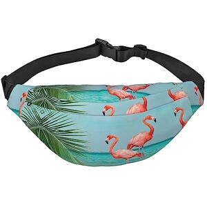 RFSHOP Sac banane, sac banane pour voyage, course à pied, homme et femme, flamant rose dans l'eau, photo - Publicité