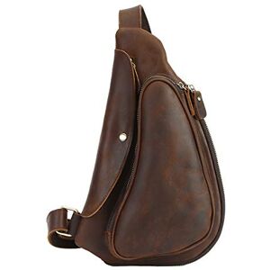 Leathario Sac Poitrine Bandoulière Homme Cuir véritable Sacoche Porte Epaule Sacs à Dos Porté Travers pour Sports Loisirs - Publicité