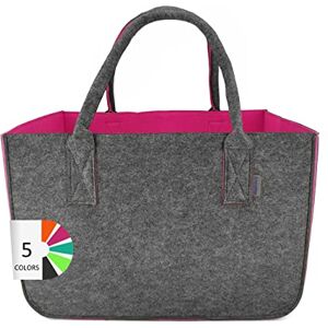 Leviatan Feutre Sac Shopper   Grand 30 Litres   Multifonctionnel   Sac à Provisions XXL   Pliable Panier   Sac à Bois de Chauffage   Panier à Vêtements   Sac à Jouets   Framboise, xl, (111004) - Publicité