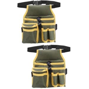 Homoyoyo 2 Pièces Sac à Outils Électricien Sac Ceinture Homme Ceinture à Outils D'électricien Fajas D'homme Sac De Taille Pour Hommes Sac Banane Étanche Toile Imperméable Cartable - Publicité