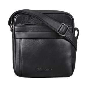 STILORD 'Craig' Mini Sacoche Homme Cuir Vintage Sac à Bandoulière pour Tablets Petit Sac Croisée Sac Messager Pochette en Cuir véritable, Couleur:Noir - Publicité