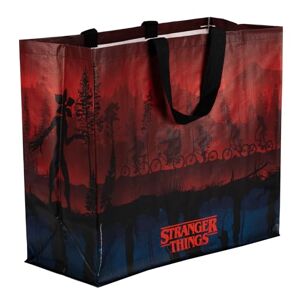 Konix Stranger Things Sac cabas Taille M 40 x 45 x 20 cm Matière recyclée Motif Upside Down Noir, rouge et bleu - Publicité