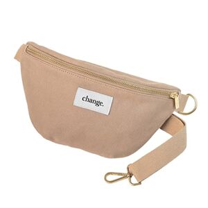 Woodcessories Sac banane femme, Sac ventral, Sac banane en coton bio Change Bum Bag (Taupe) - Publicité