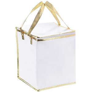 PATIKIL Isotherme Épicerie Sac Non-Tissé Tissu Alimentation Livraison Cabas 26cmx26cmx32cm, Blanc - Publicité