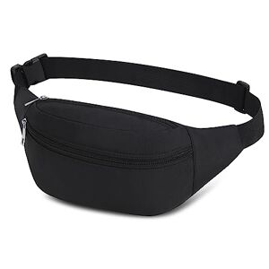 Qinlov Sacs Banane Ville De Sécurité pour Voyage Randonnée Homme Femme, ACS de Sport Vélo à Dos Waist Fanny Pack Running Outdoor Sport de Randonnée (Noir) - Publicité