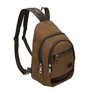 Betz Sac à dos slingbag sac à bandoulière sacoche SLING pour homme et femme avec 3 compartiments Couleur brun - Publicité