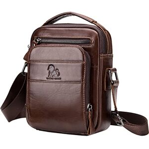 BAIGIO Sac à Bandoulière pour Hommes Petits Sacs en Cuir Vintage Sacs avec Poignée Sac à Main Pochette Besace pour Décontracté Affaires - Publicité