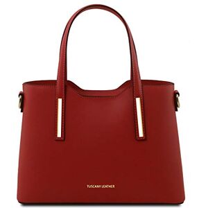 TUSCANY LEATHER Olimpia Sac cabas en cuir Petit modèle Rouge - Publicité