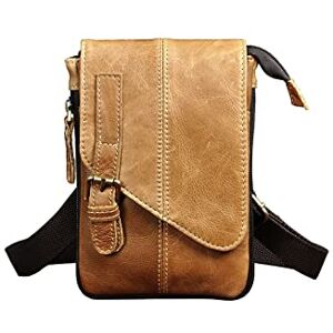 NVNVNMM Sac banane Sac à bandoulière Messenger Messenger Cuir for hommes(B) - Publicité